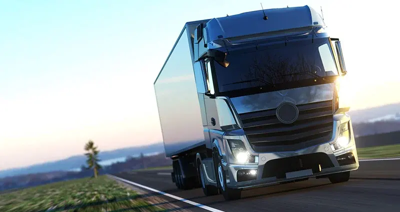 A truck driving in highway  to represent the fleet services at Onell Removals