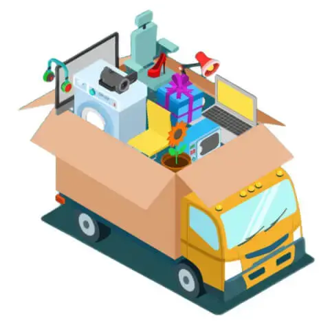 A moving truck with goods representing house, flat or a office moving services at Onell Removals